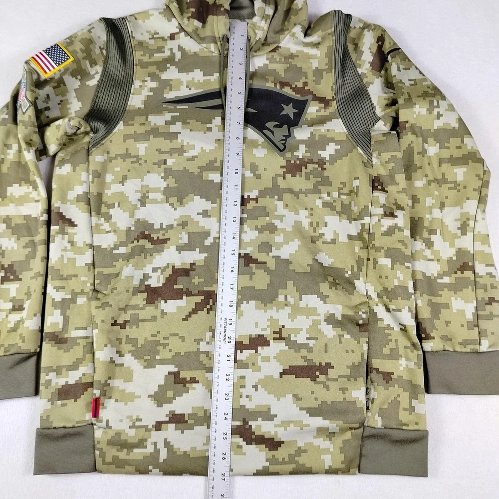 New England Patriots Hoodie Mens Medium Camo NFL Football Nike Dri-FIT‎ On Field